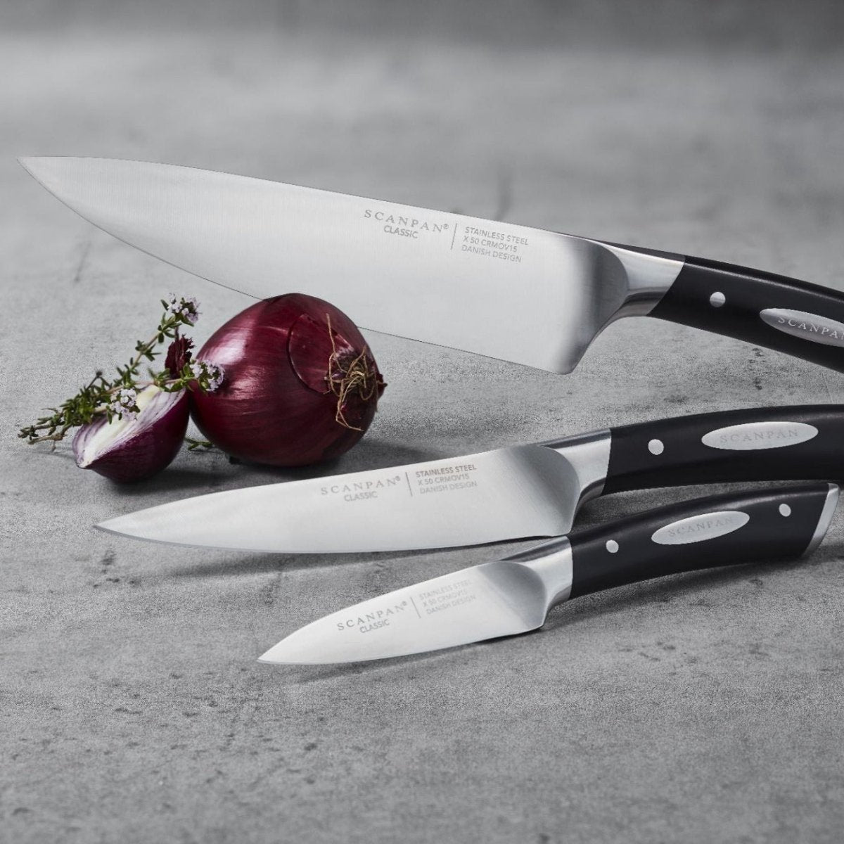 SCANPAN UK SCANPAN Classic Knives 3pc Chef Set