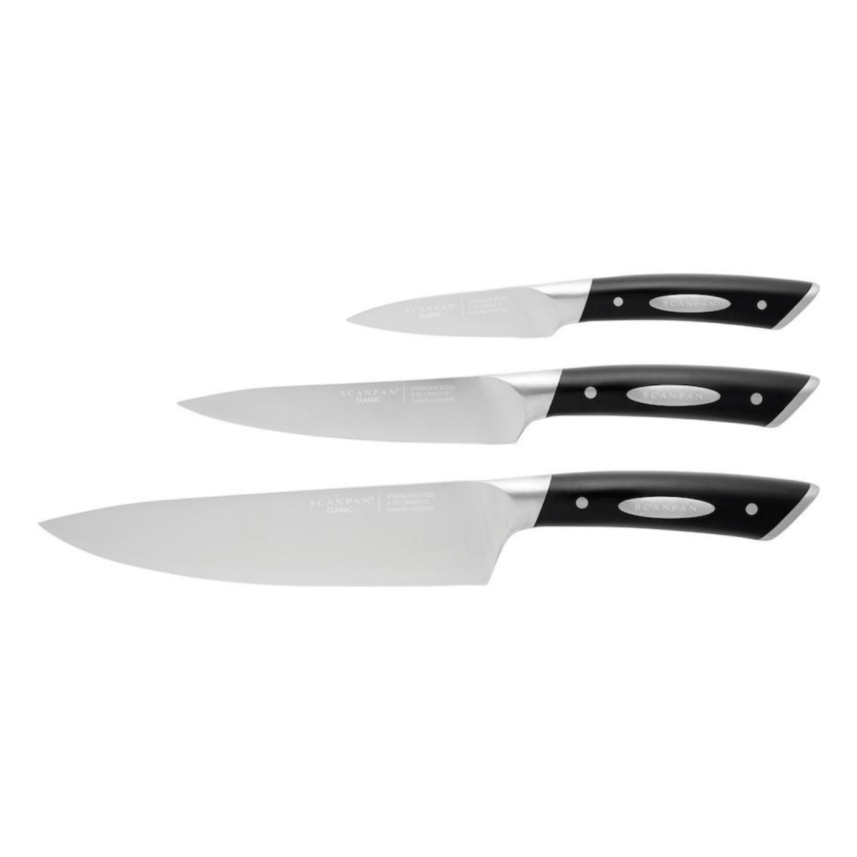 SCANPAN UK SCANPAN Classic Knives 3pc Chef Set
