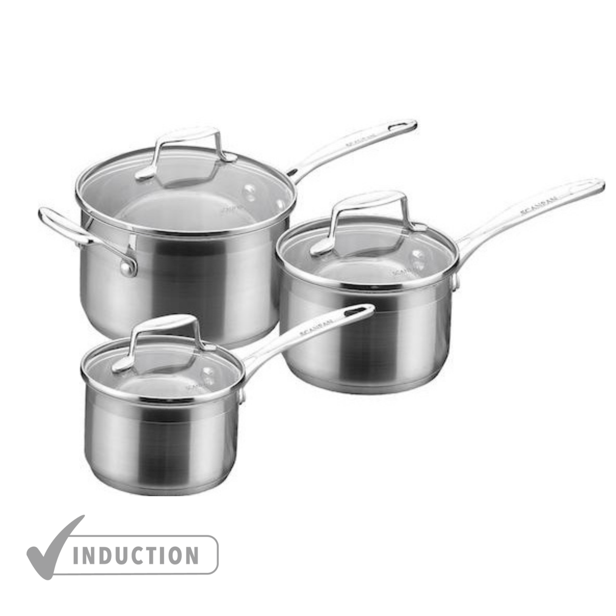 SCANPAN UK SCANPAN Impact Saucepan Set 3pc - 16cm 18cm 20cm